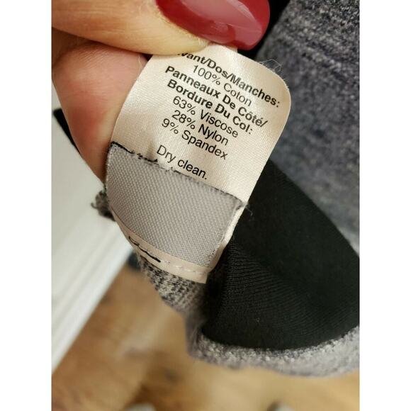 Madewell Women's Solid Gray Cotton Short Sleeve Round Neck Knee Length Dress 4 - Picture 11 of 11